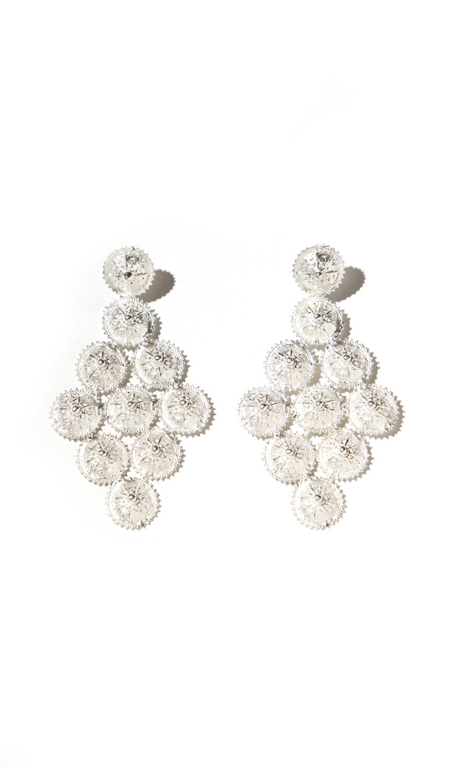 silver statement earrings