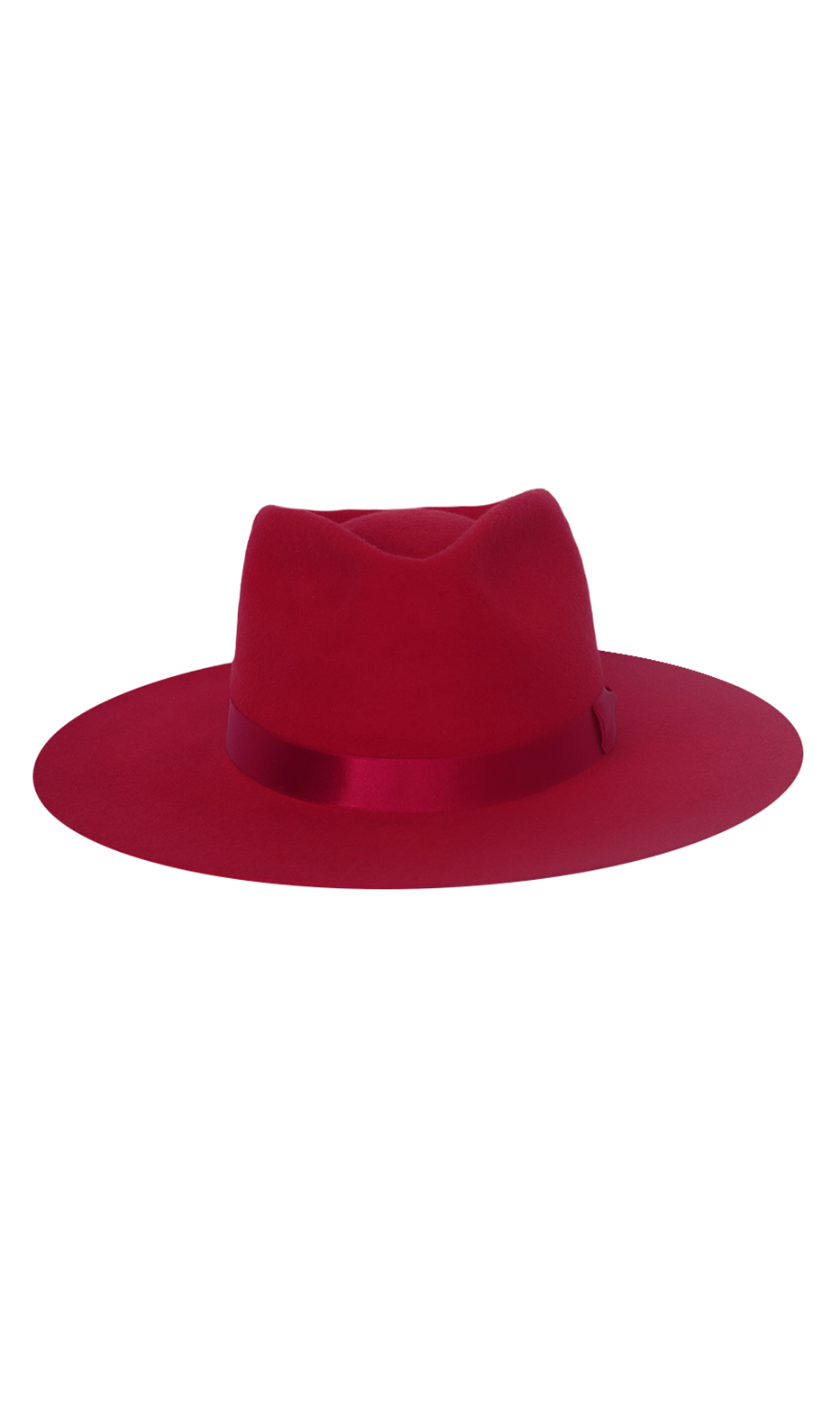 felt hat with satin ribbon