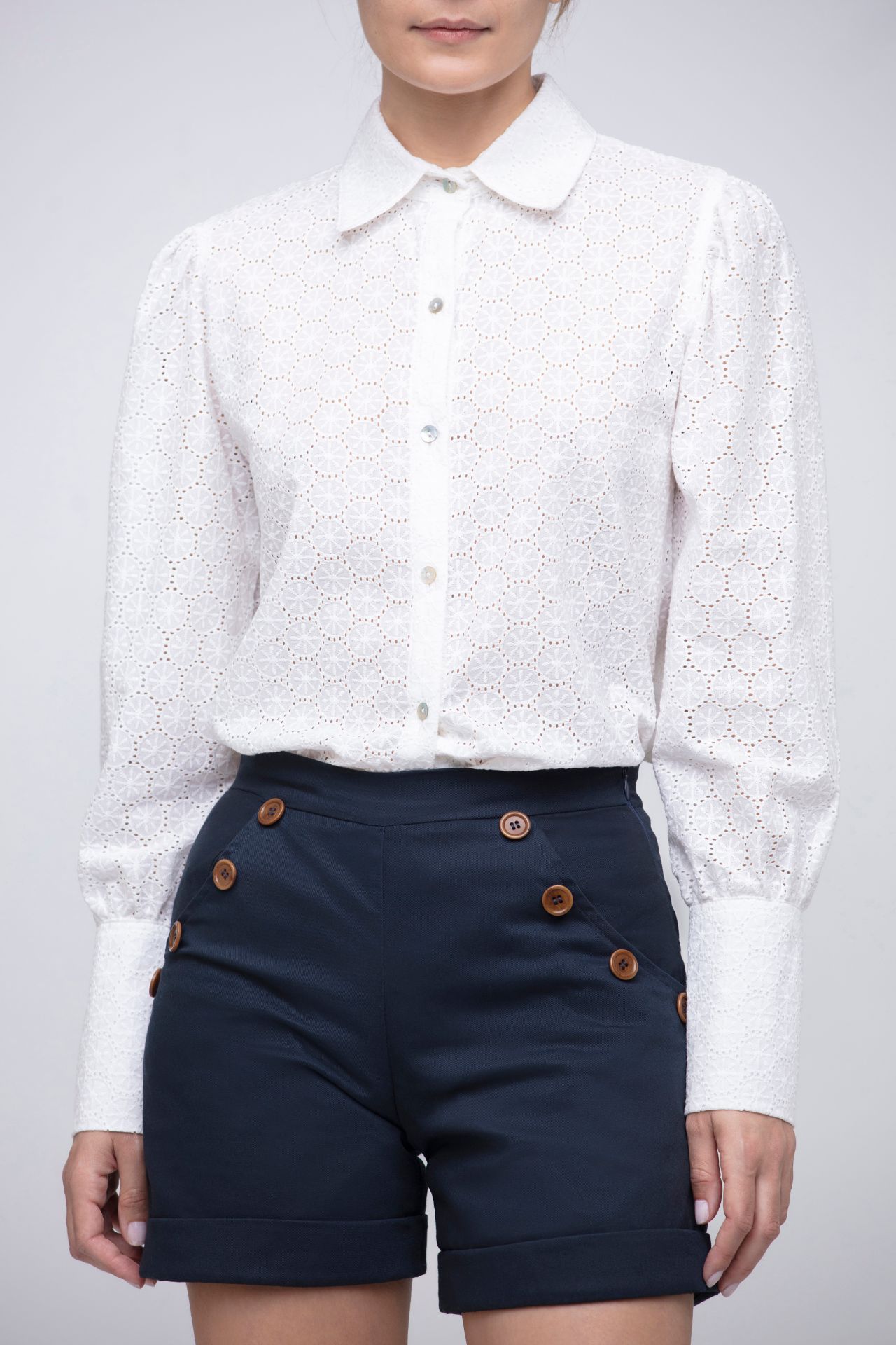 embroidered ivory shirt
