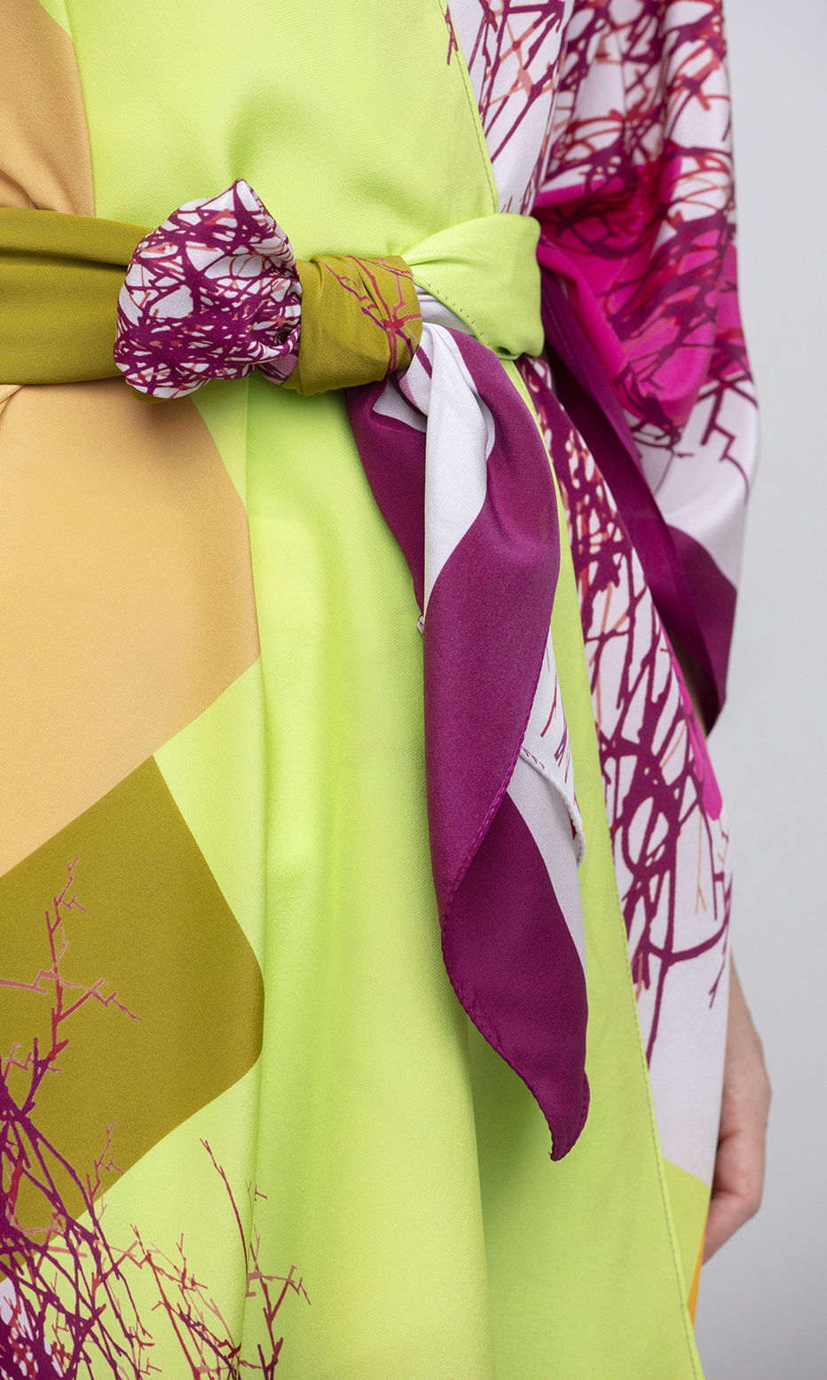 abstract silk scarf
