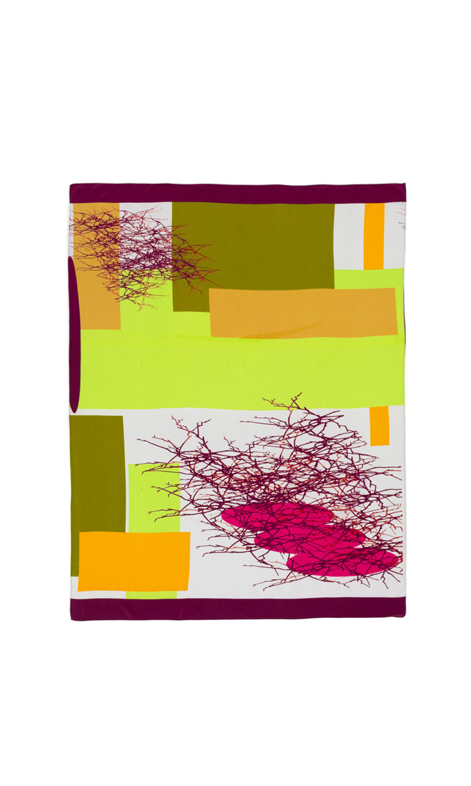 abstract silk scarf