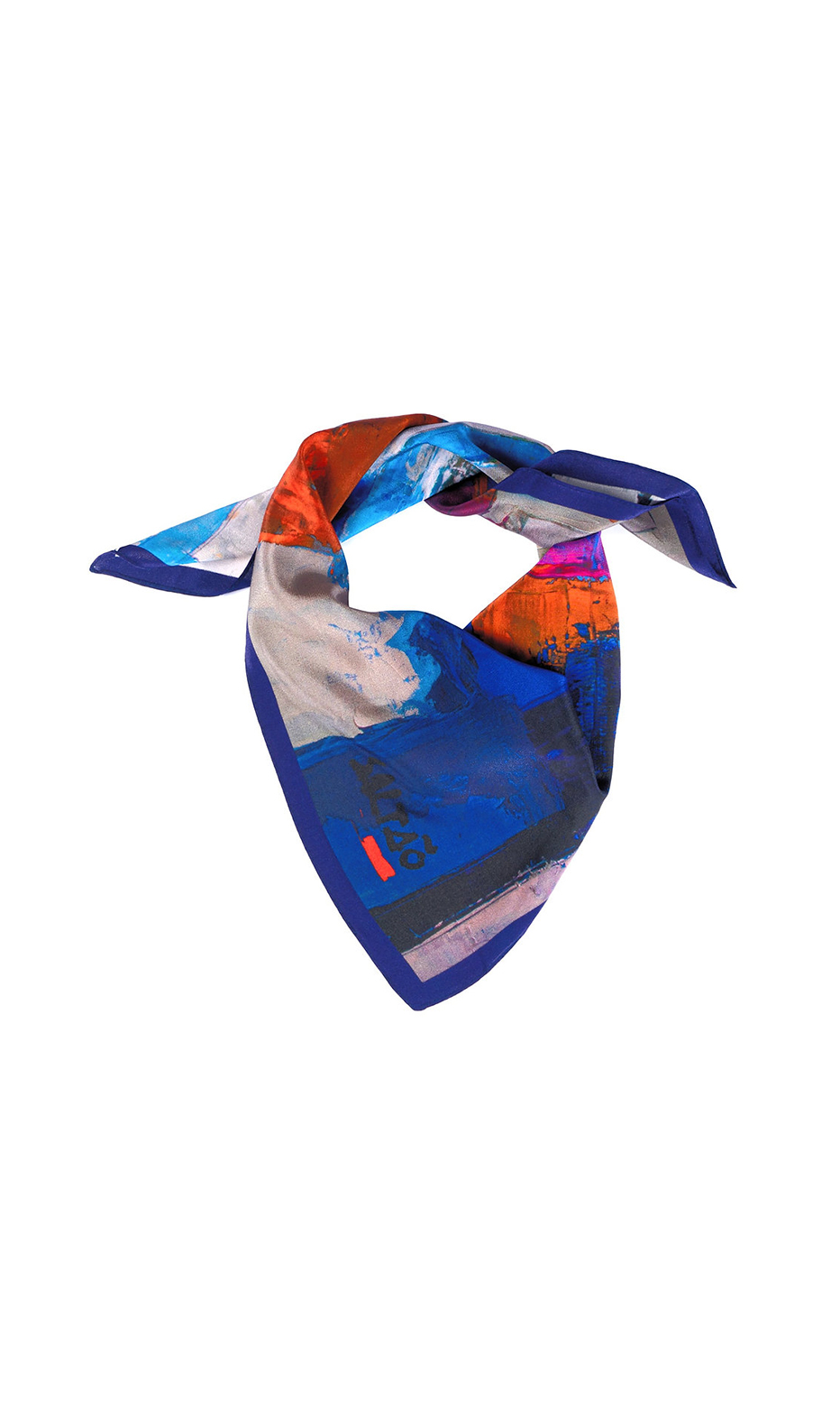 abstract square silk scarf