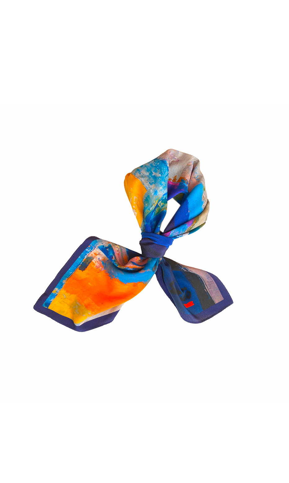 abstract square silk scarf