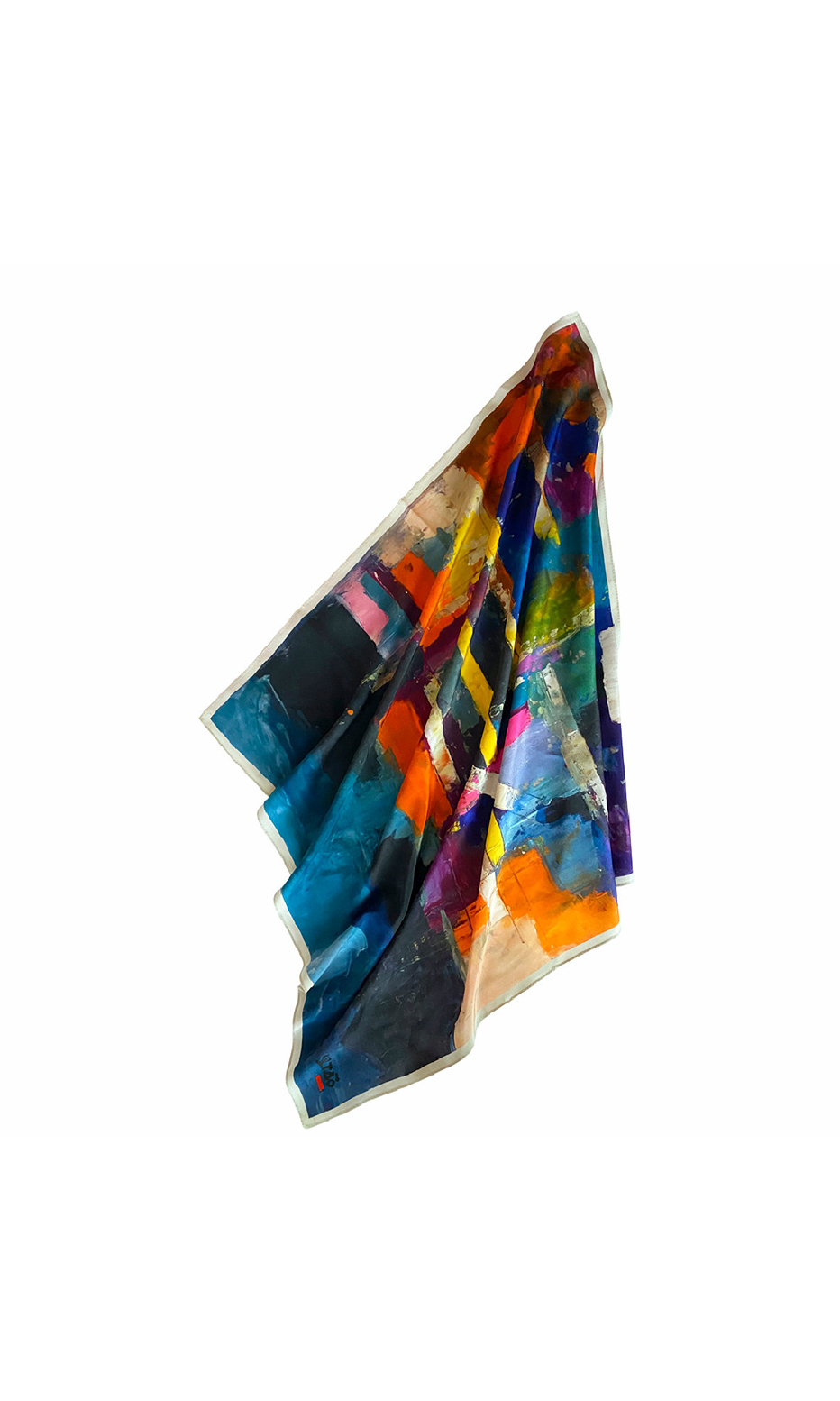nelio saltao abstract silk scarf