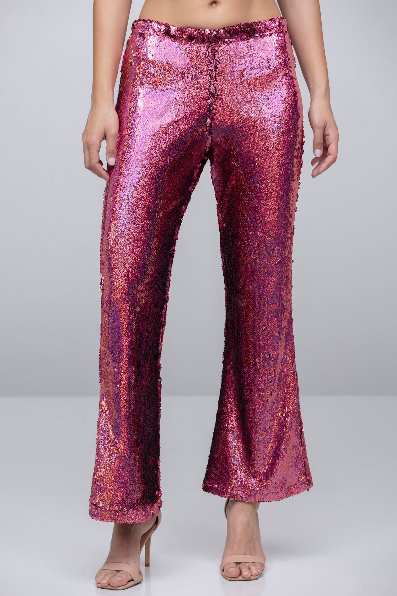pink sequins trousers urbanoid