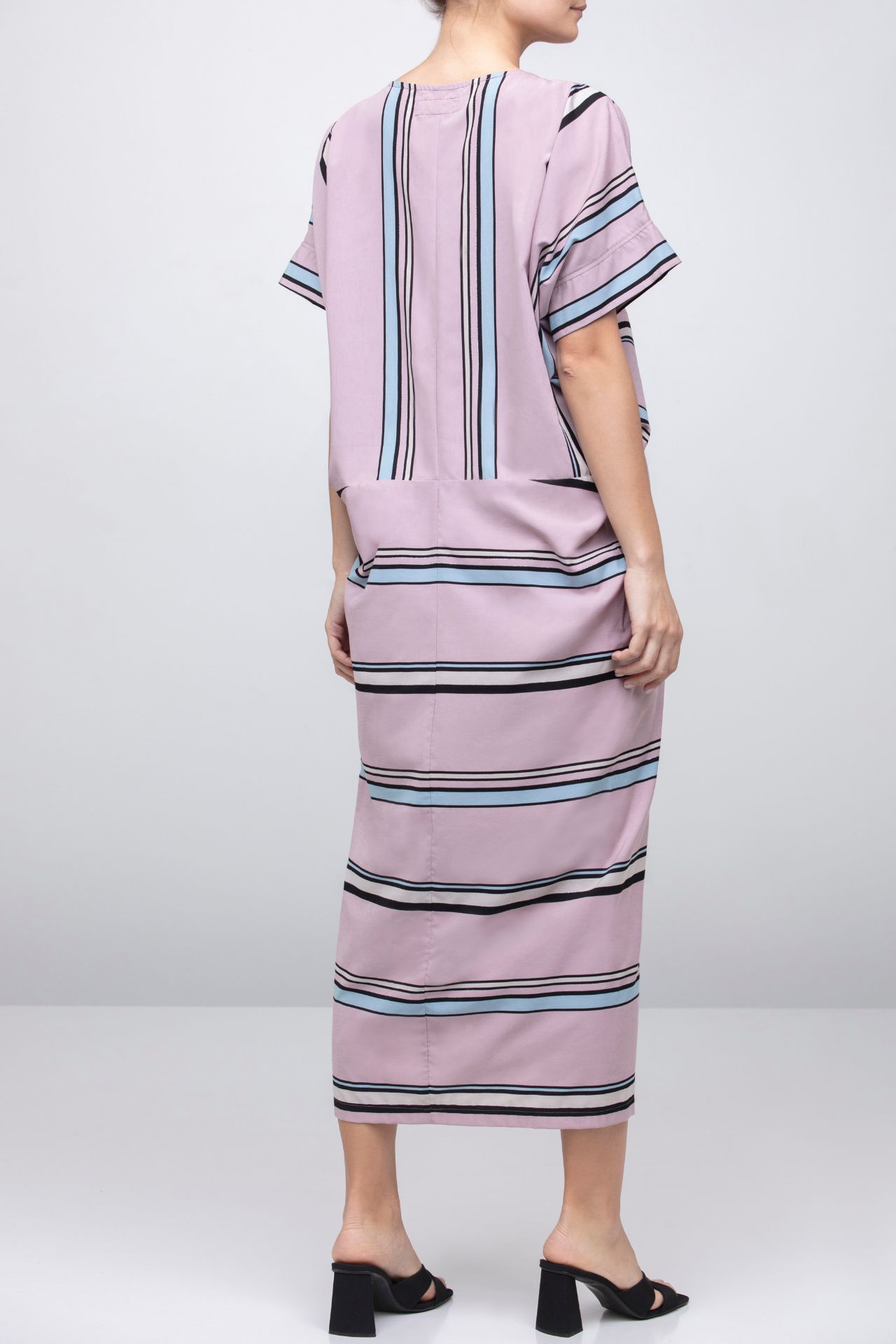 long striped kaftan dress