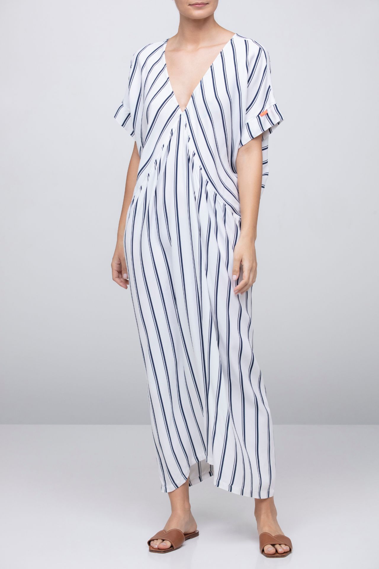long kaftan striped dress