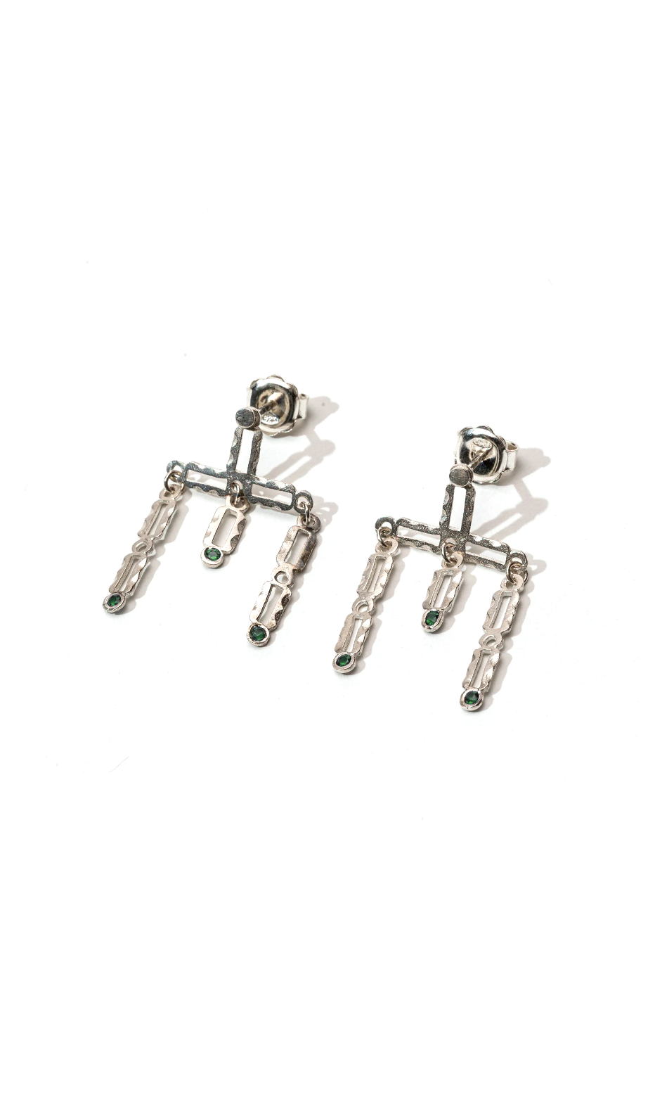 alma geometric silver earrings jmc