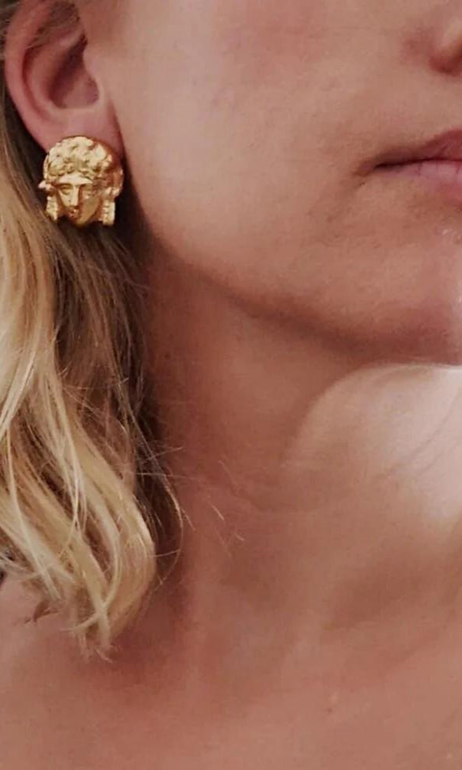 Roman Face Earrings