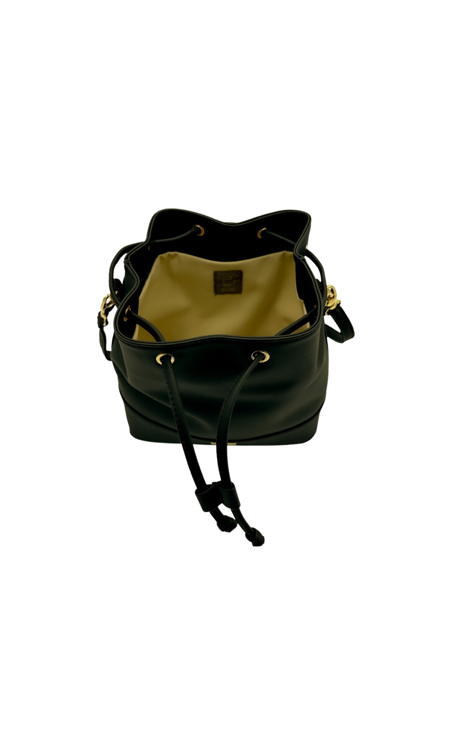 Two-Tone Vegan Leather Bucket Bag