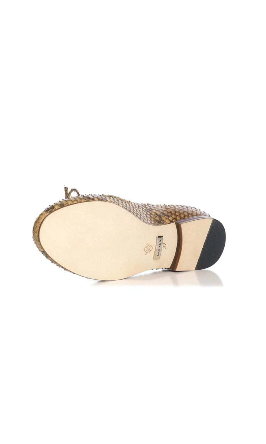 Python Leather Ballerinas with Bow