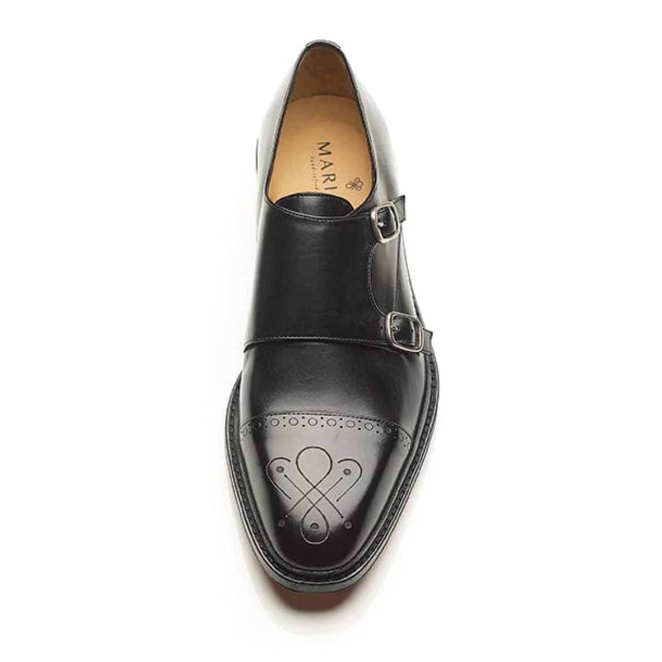 Double Buckle Classic Monk Shoe