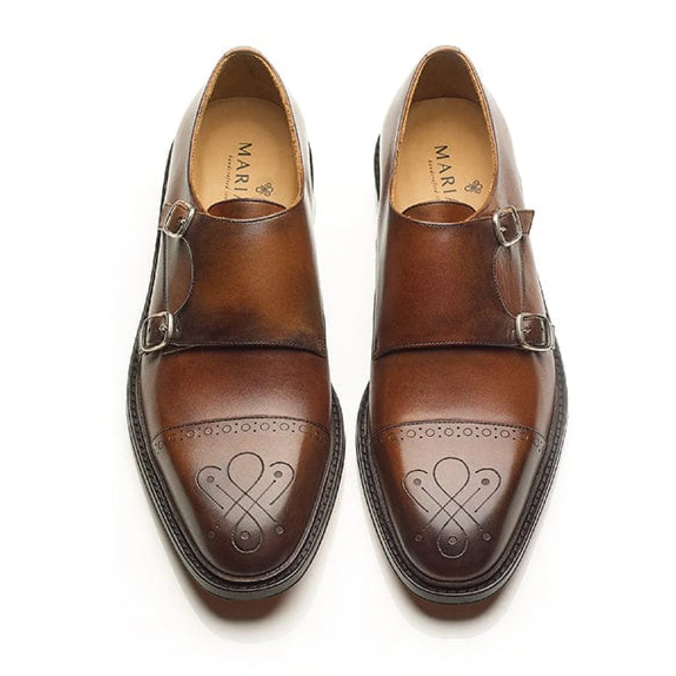 Double Buckle Classic Monk Shoe