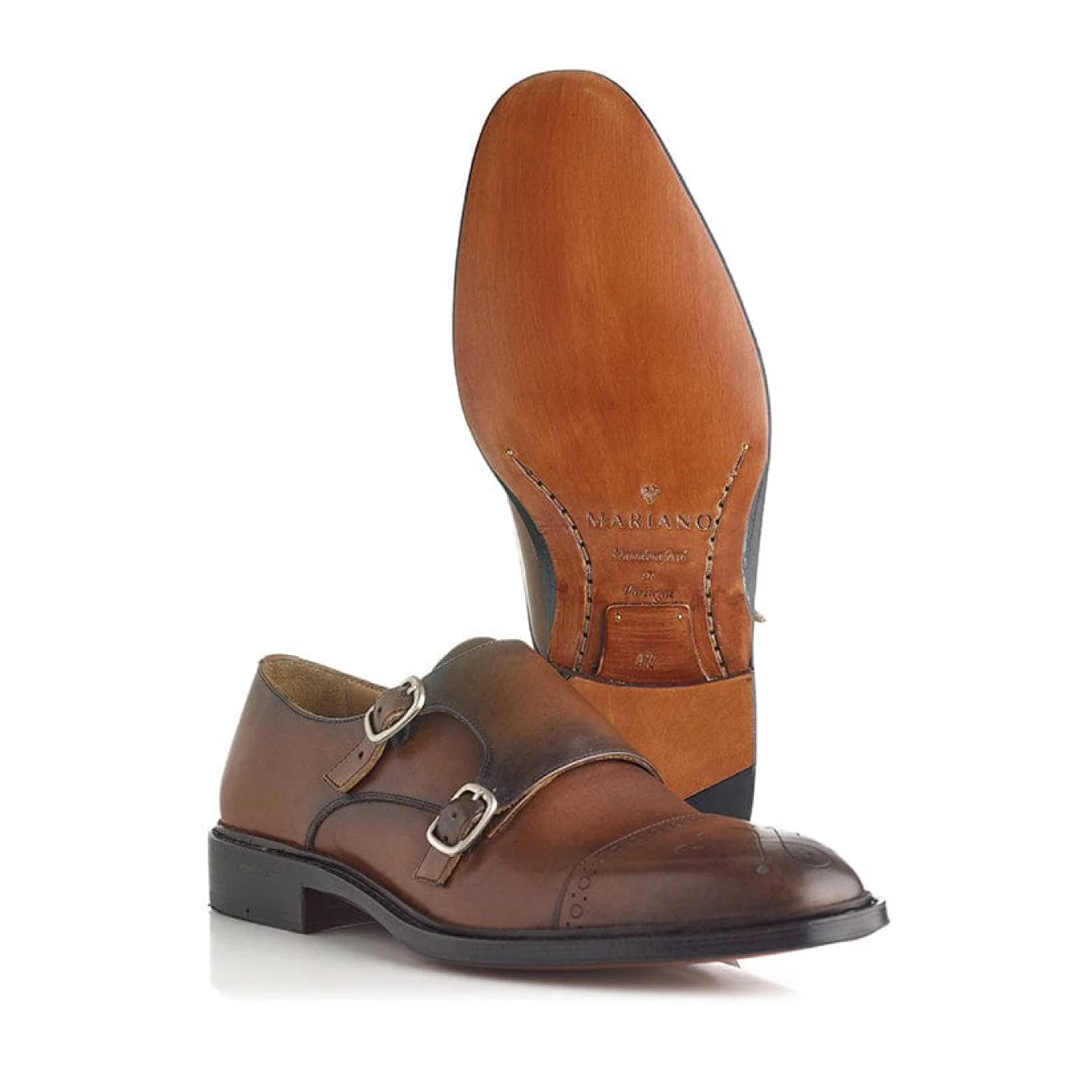 Double Buckle Classic Monk Shoe