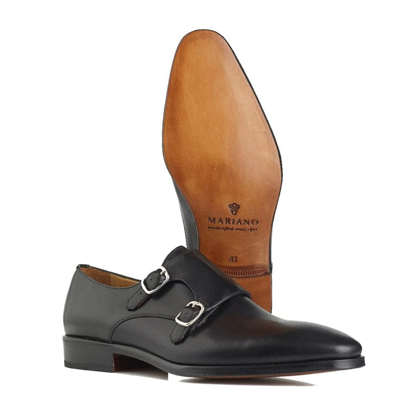 Double Buckle Cap Toe Monk Shoe 