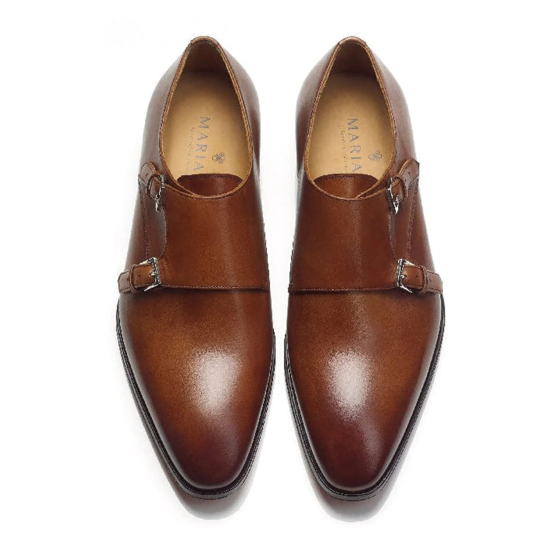 Double Buckle Cap Toe Monk Shoe 