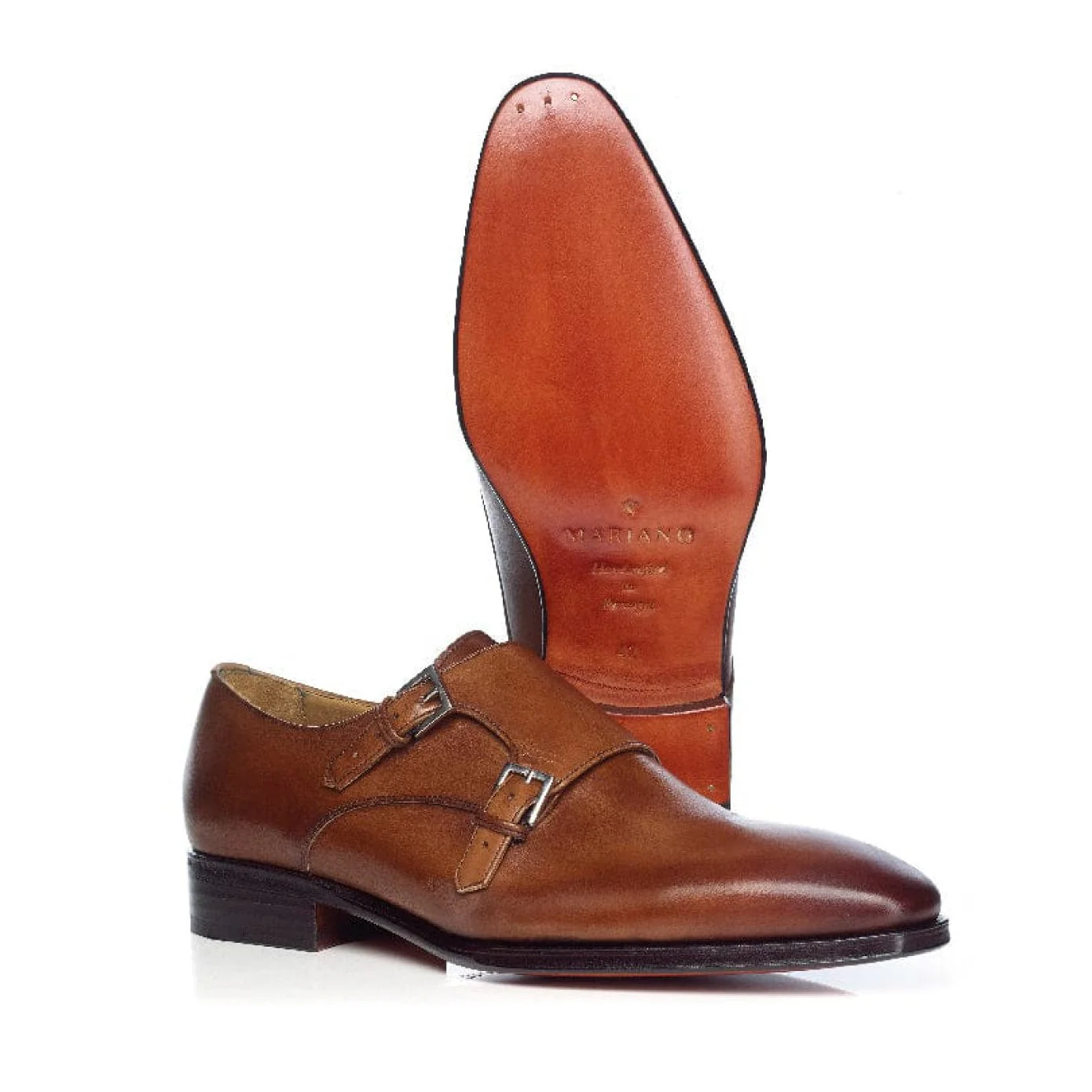 Double Buckle Cap Toe Monk Shoe 