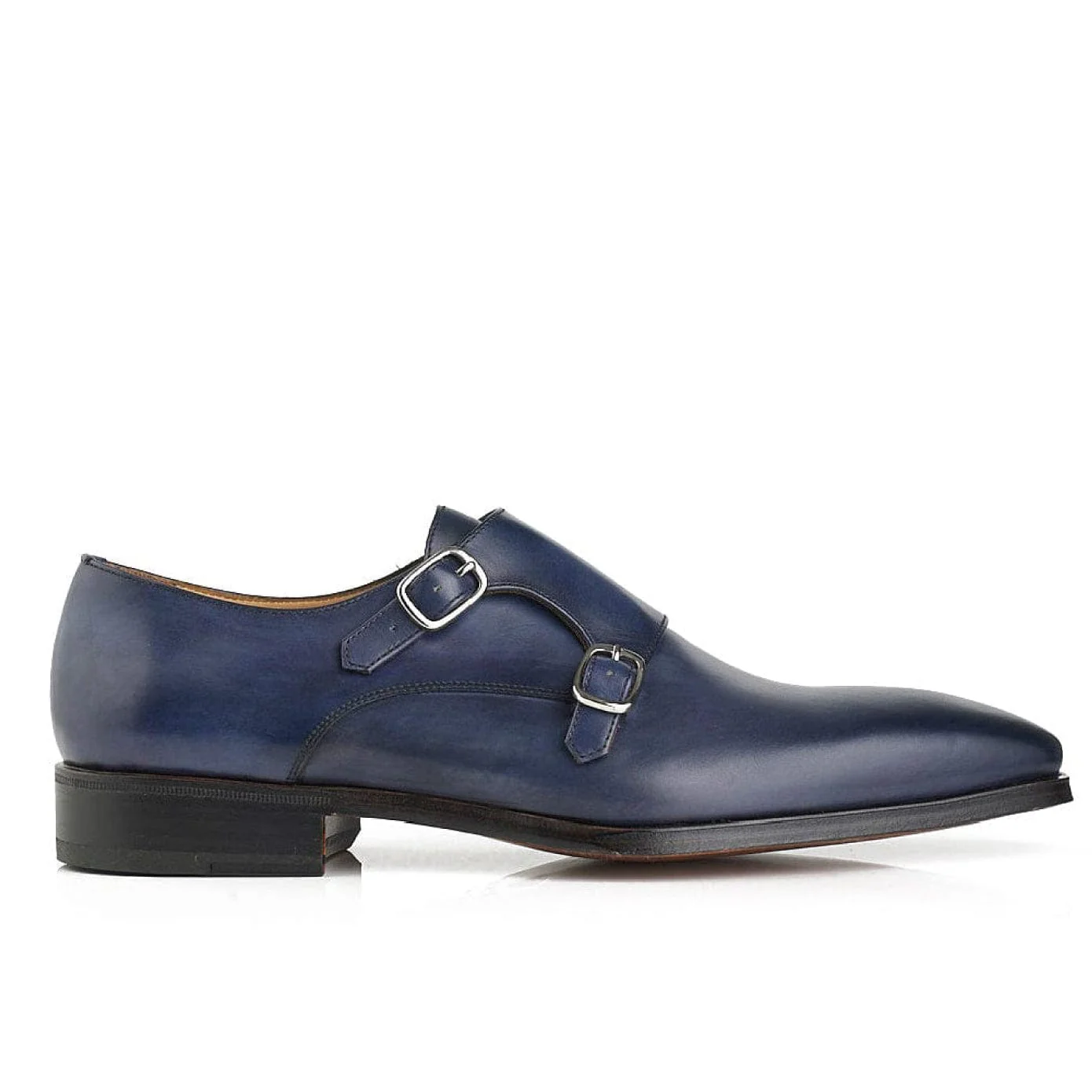 Double Buckle Cap Toe Monk Shoe 