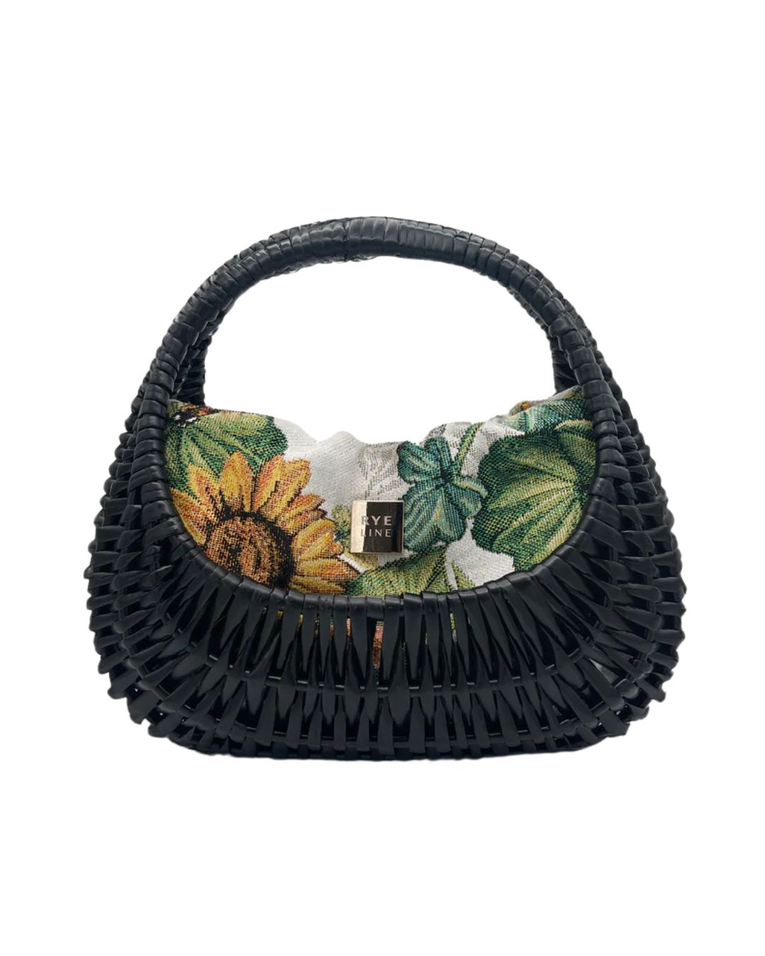 Black Pattern Rigid Wicker Basket