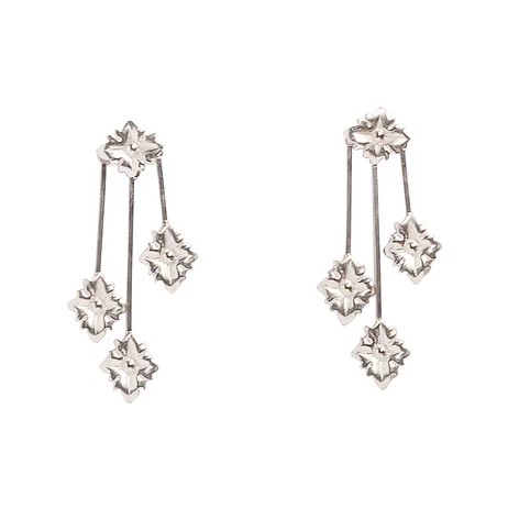 Four Flowers Dangling Earrings