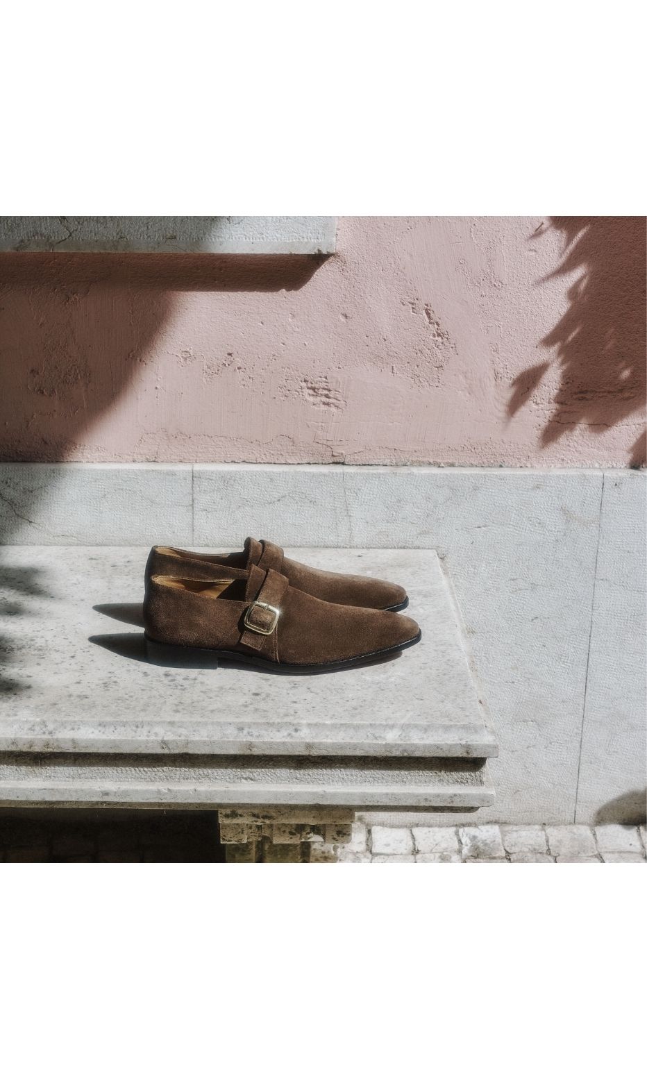 Buckle Classic Suede Monk Shoe