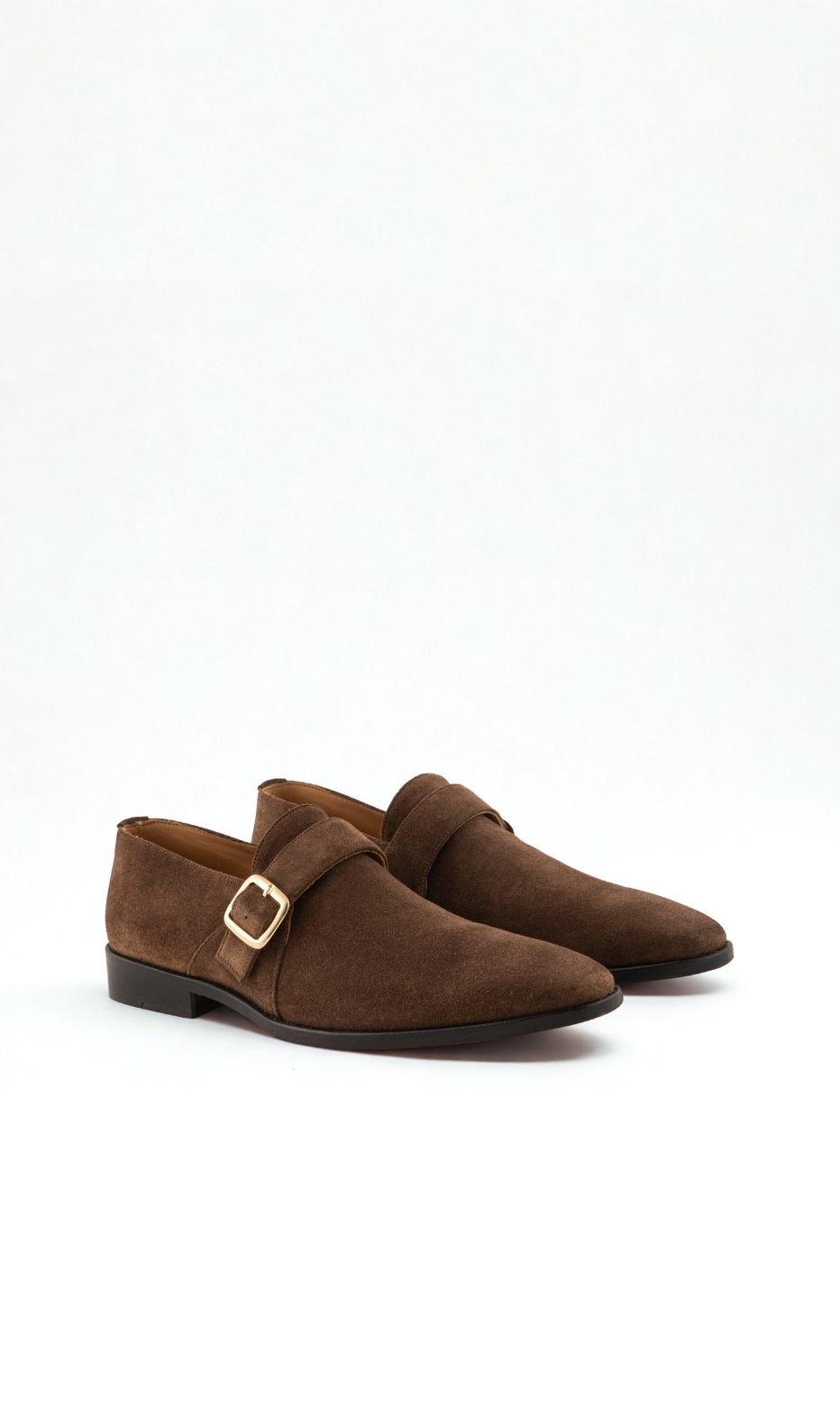 Buckle Classic Suede Monk Shoe