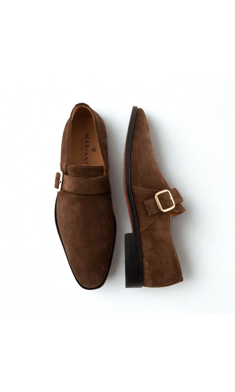 Buckle Classic Suede Monk Shoe