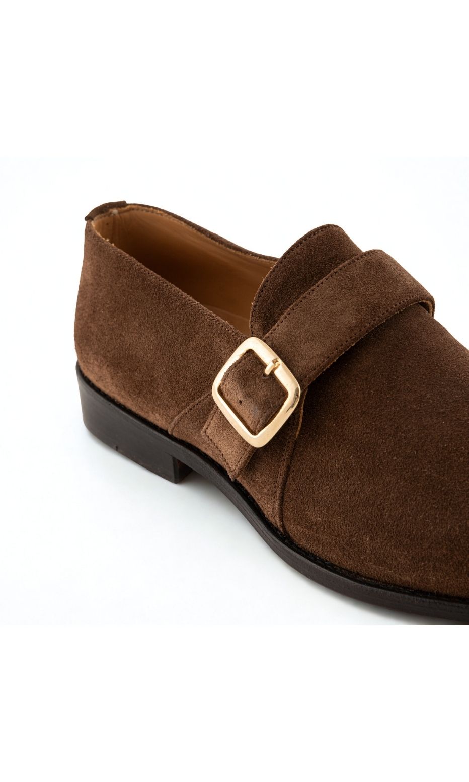 Buckle Classic Suede Monk Shoe