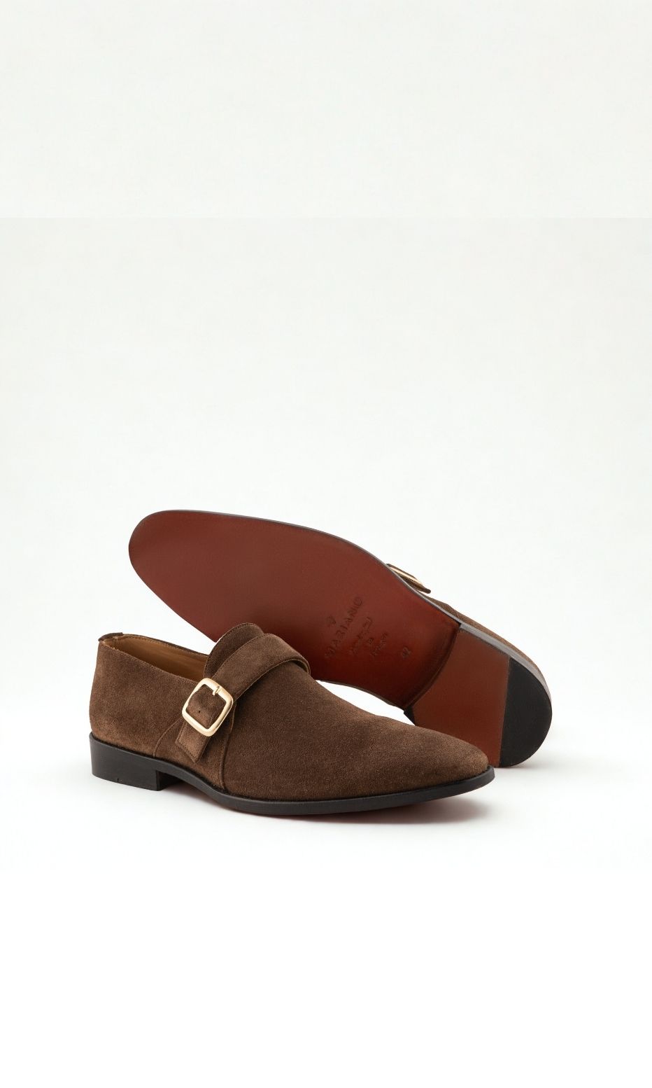 Buckle Classic Suede Monk Shoe