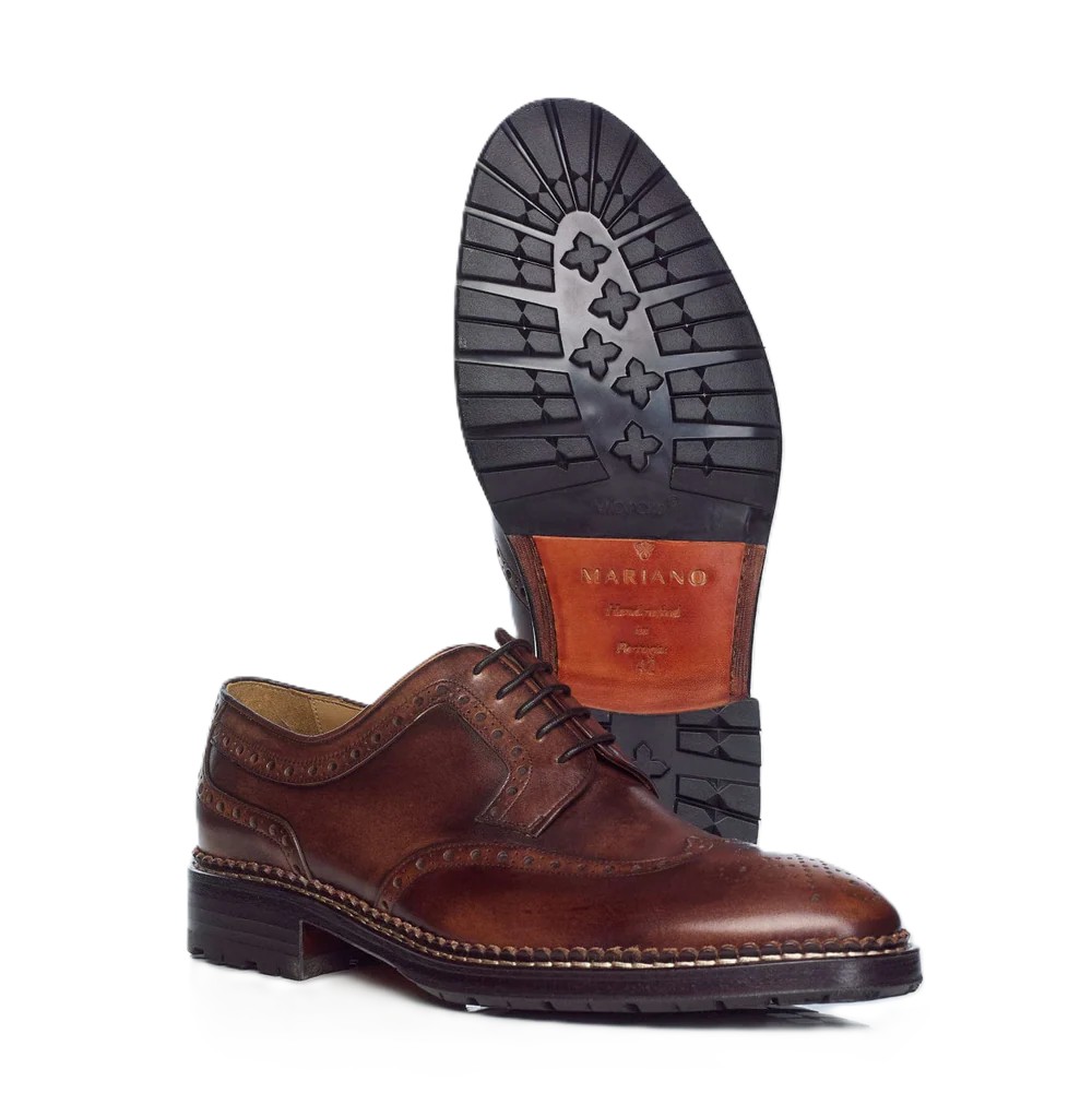 Clássico Derby Brogue com Padrão 