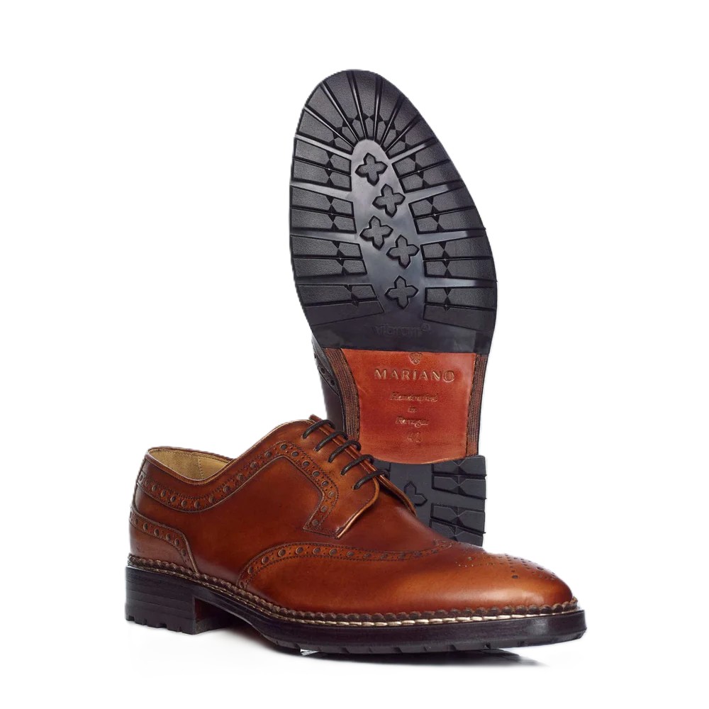 Clássico Derby Brogue com Padrão 