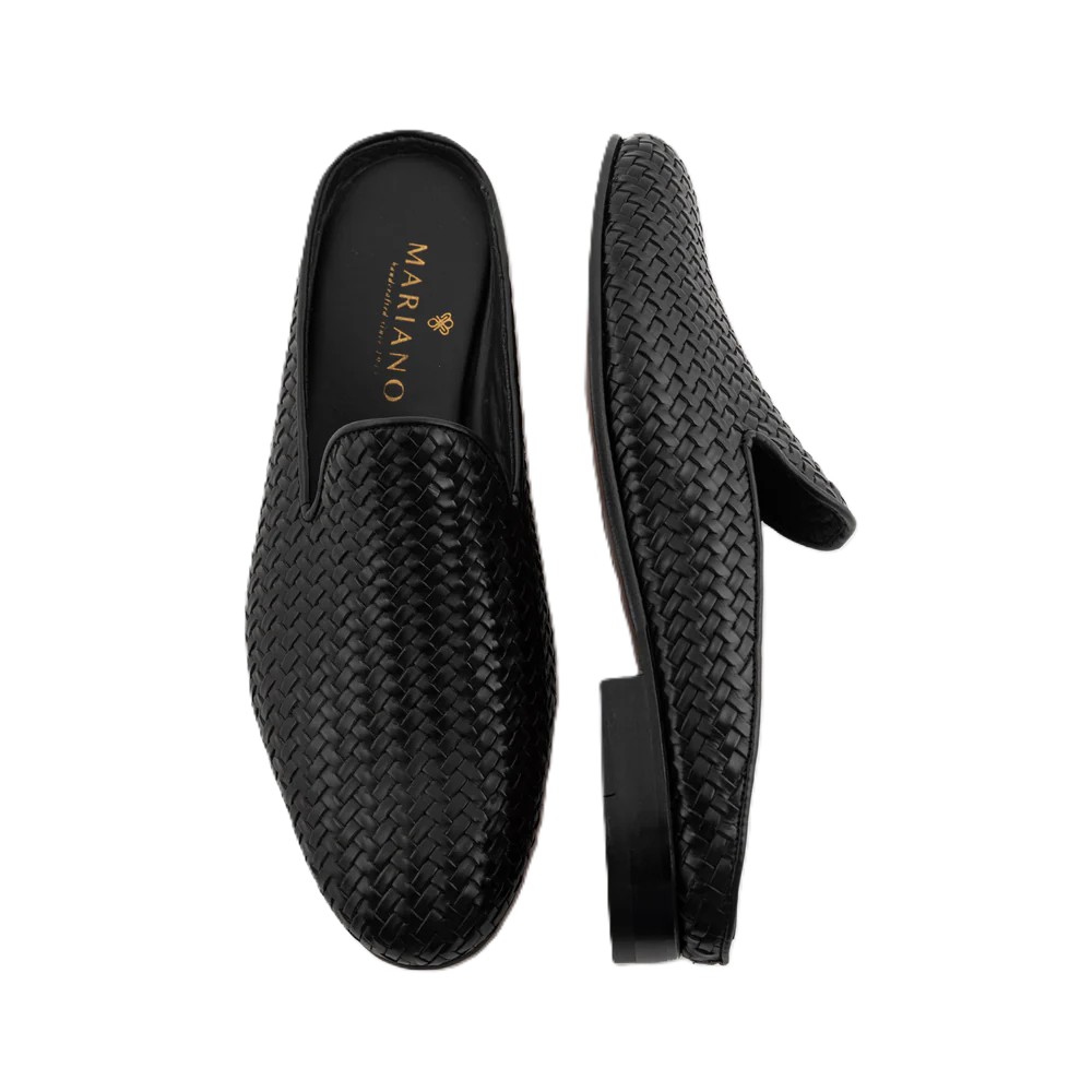 Hand-Woven Leather Mules