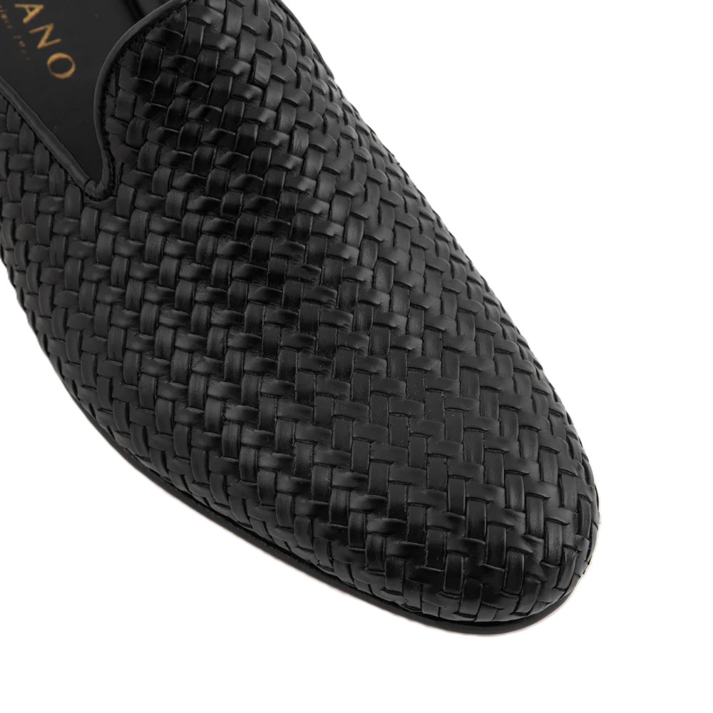 Hand-Woven Leather Mules