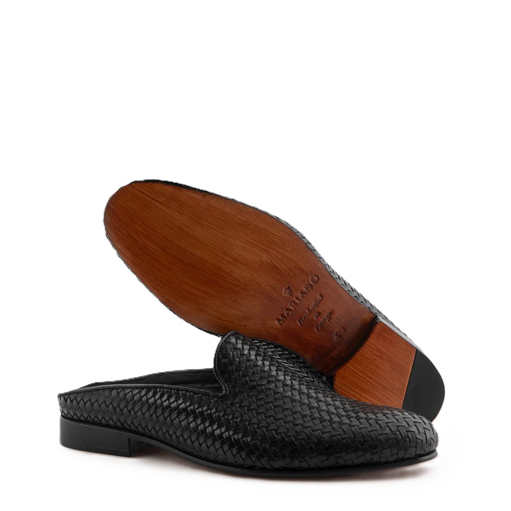 Hand-Woven Leather Mules