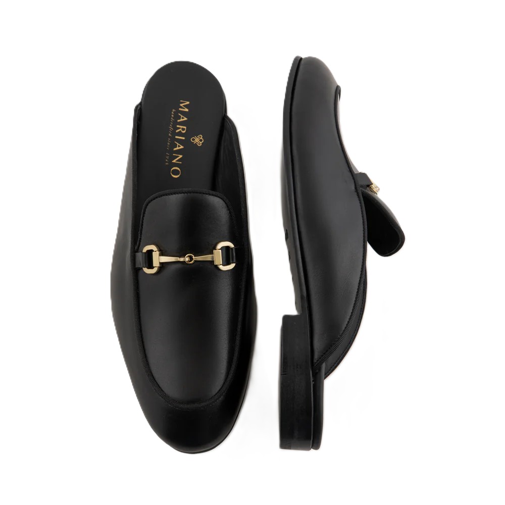 Embellished Leather Mules