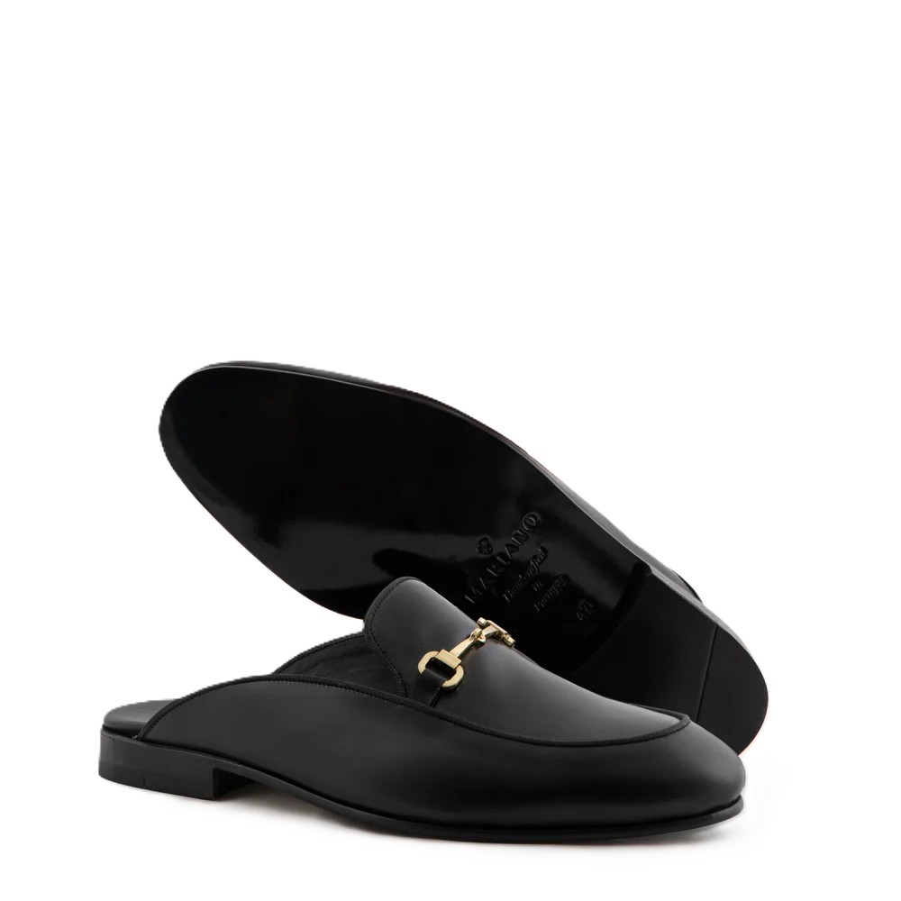 Embellished Leather Mules