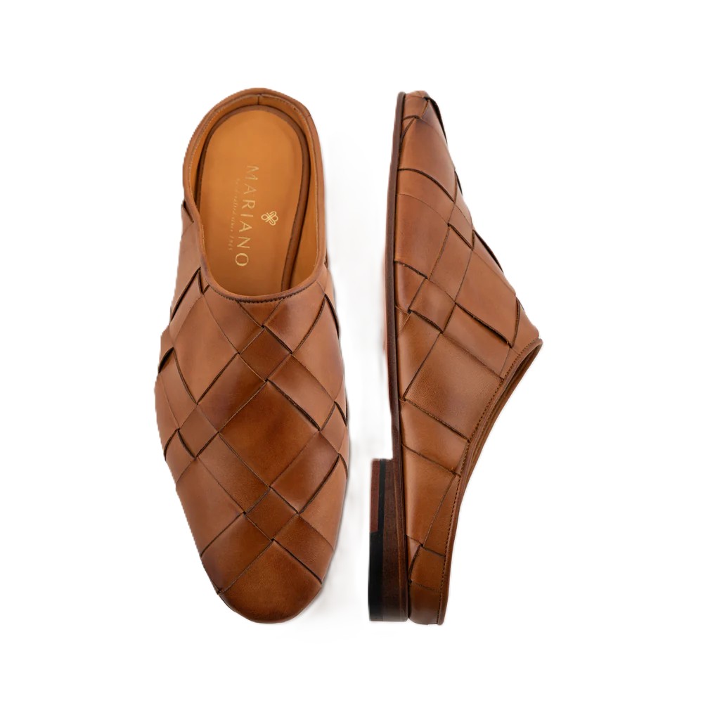 Wide Woven Pattern  Mules