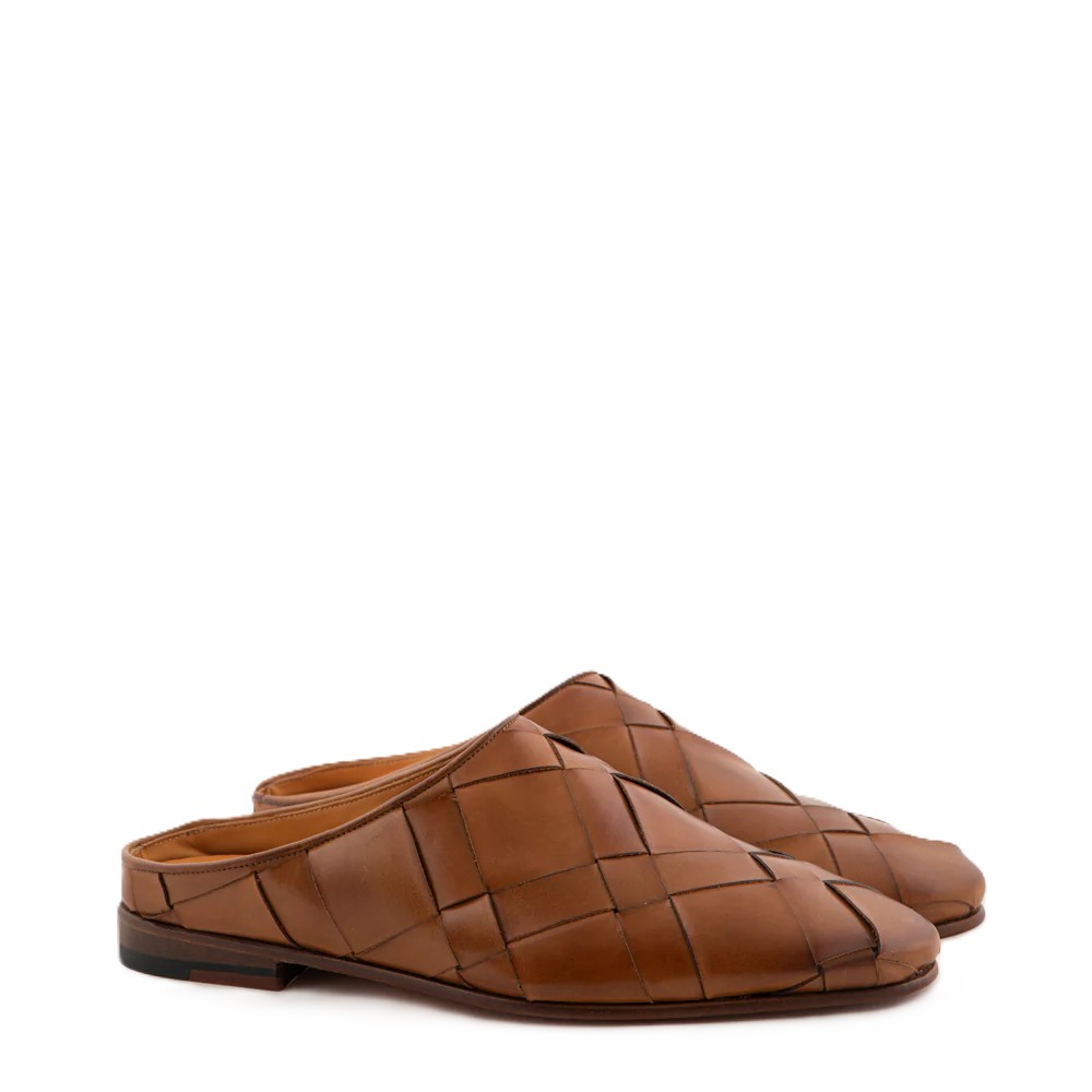 Wide Woven Pattern  Mules