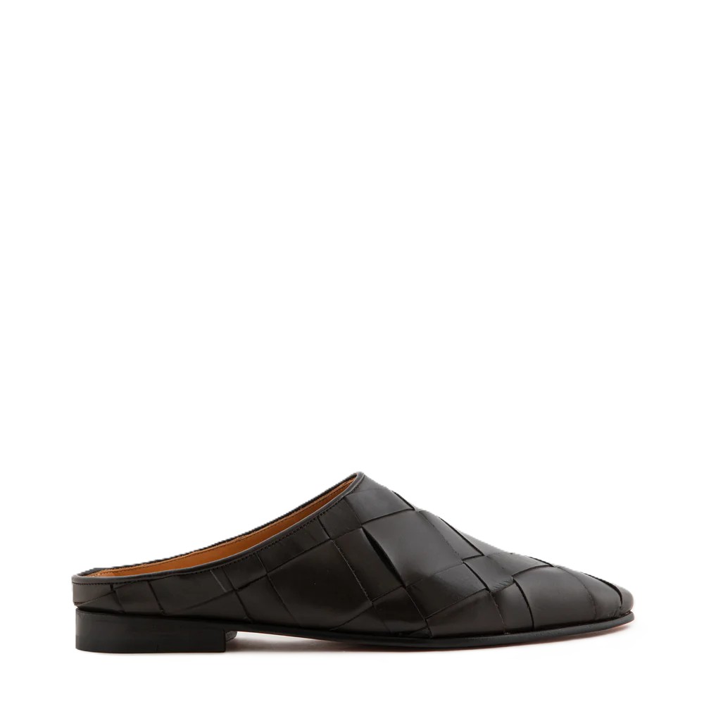 Wide Woven Pattern  Mules