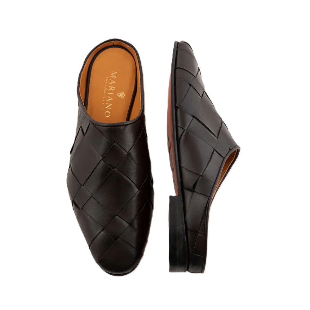 Wide Woven Pattern  Mules