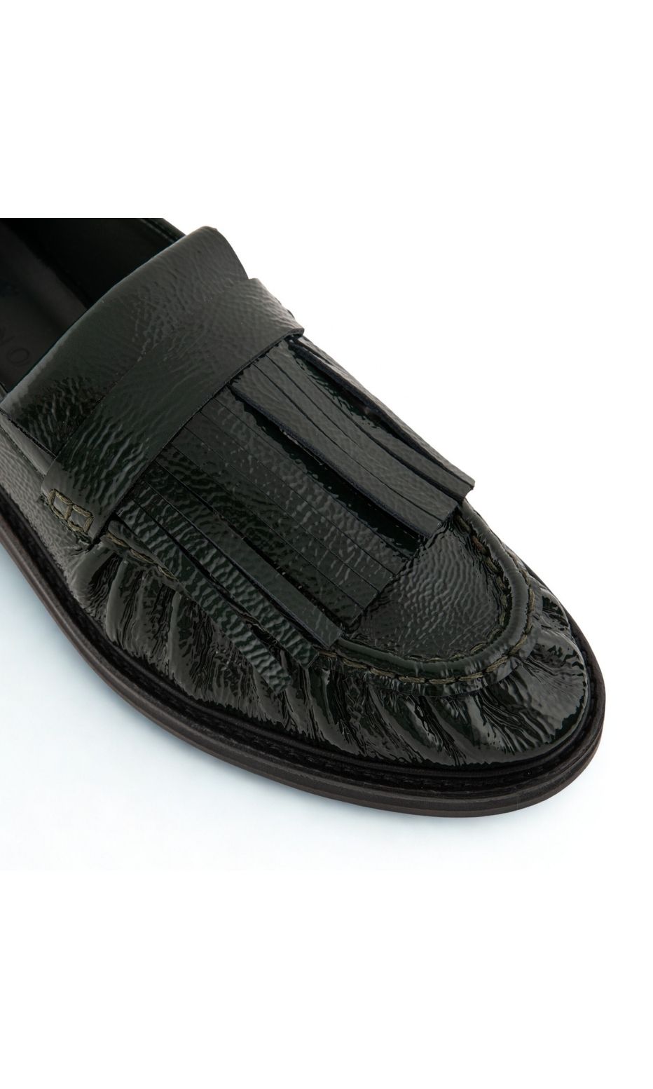 Pleated Loafer With Fringe
