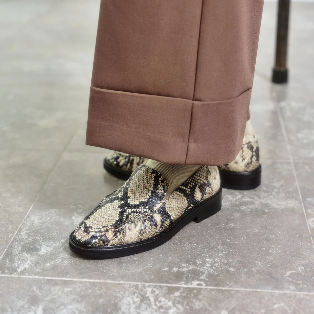 Snake Print Effect Loafer