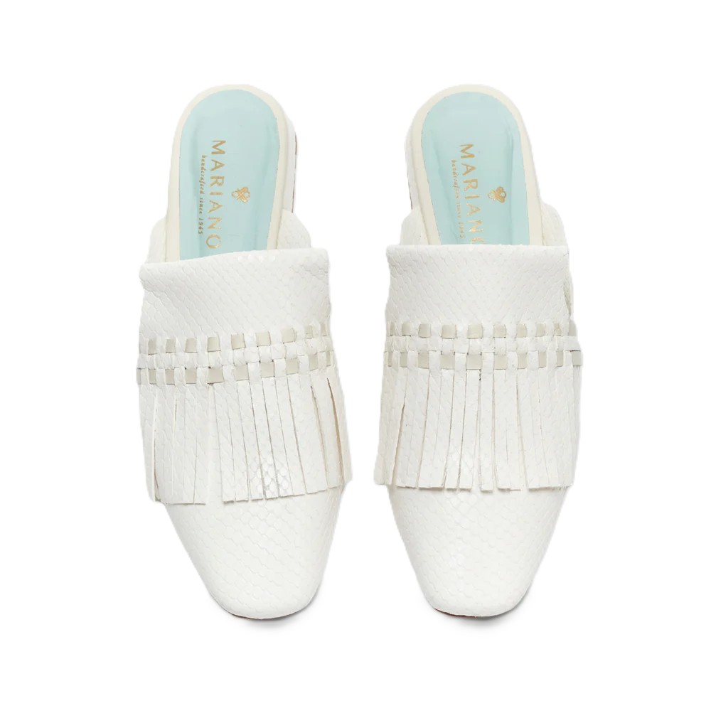 Leather Mule With Fringe 