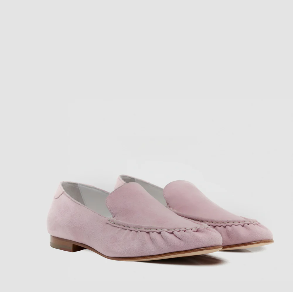 Pleated Suede Loafer