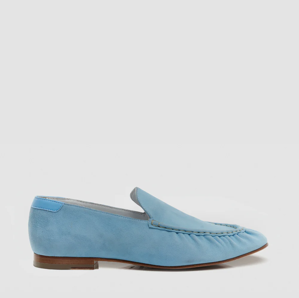 Pleated Suede Loafer