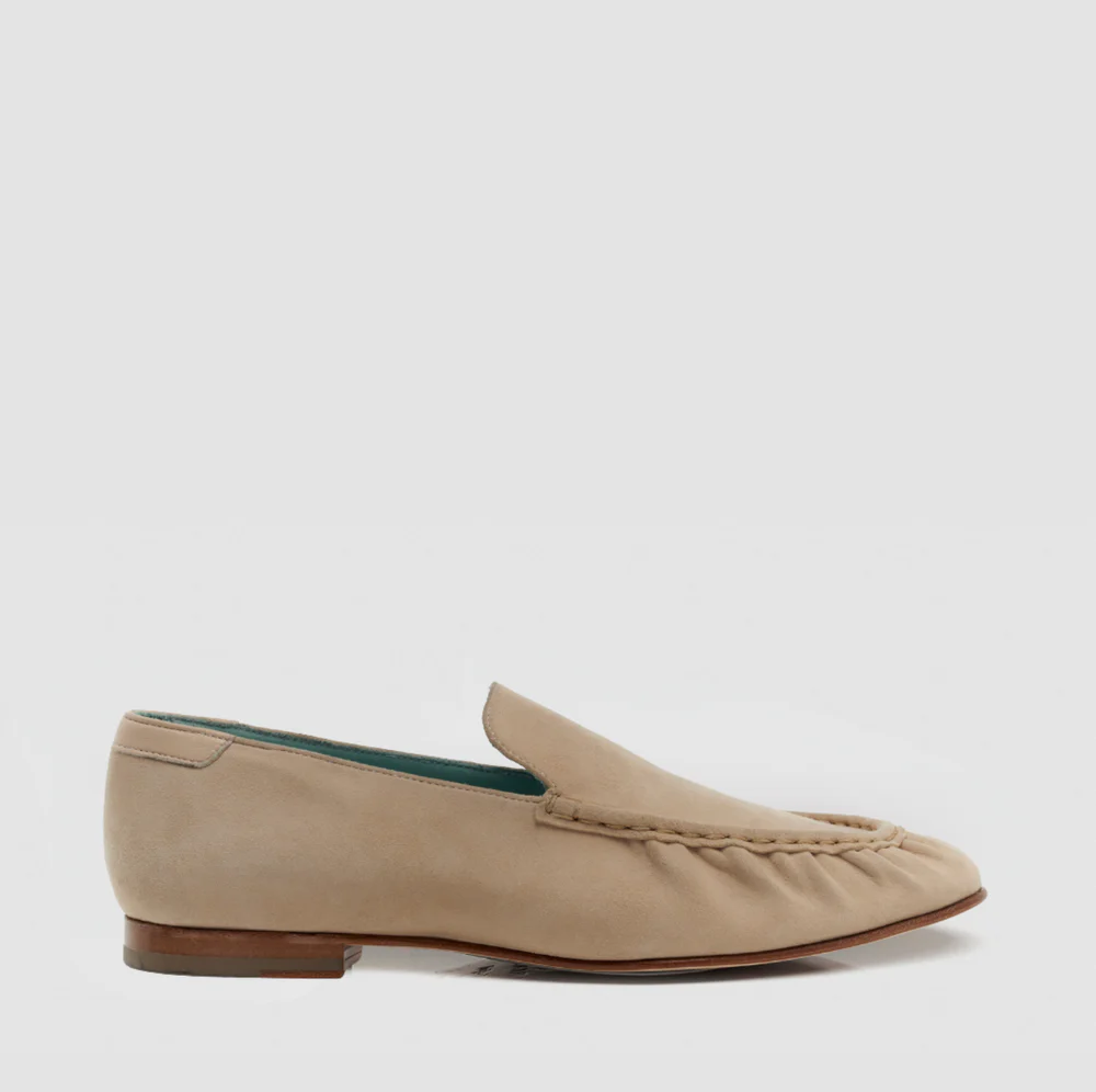 Pleated Suede Loafer
