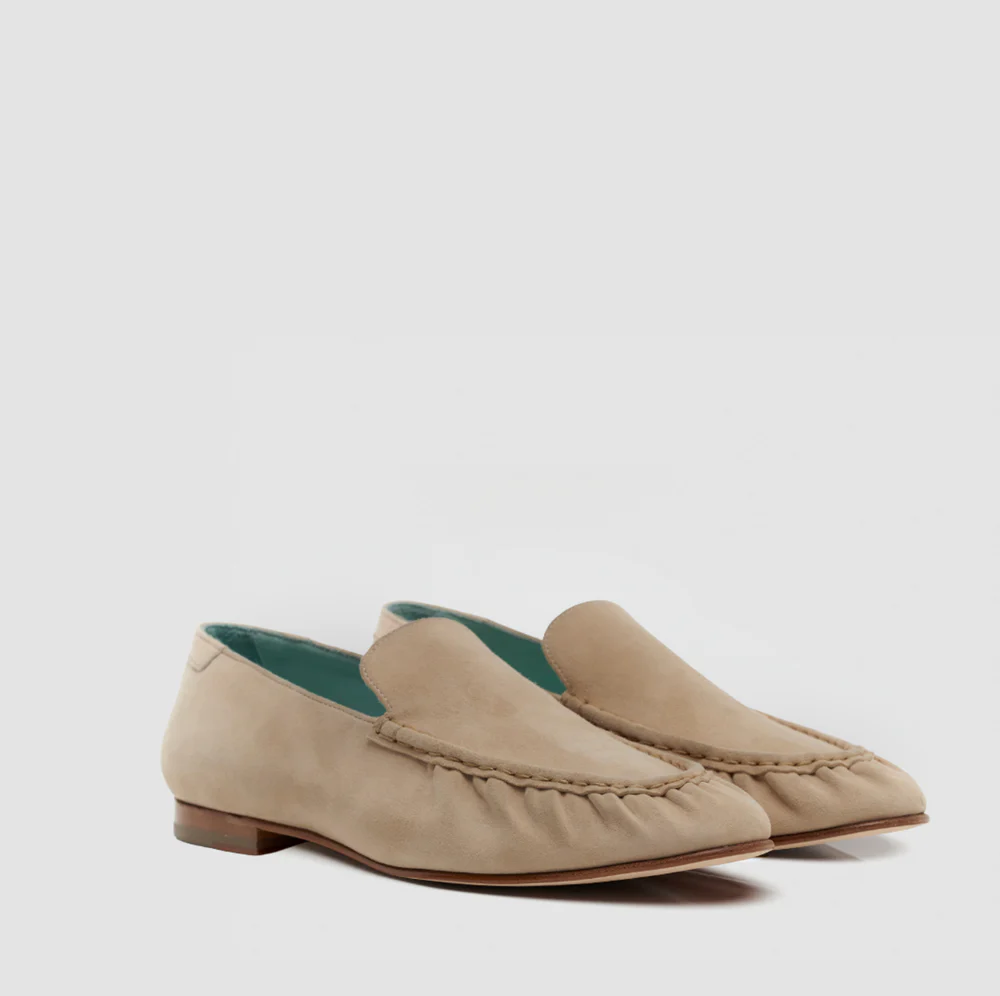 Pleated Suede Loafer