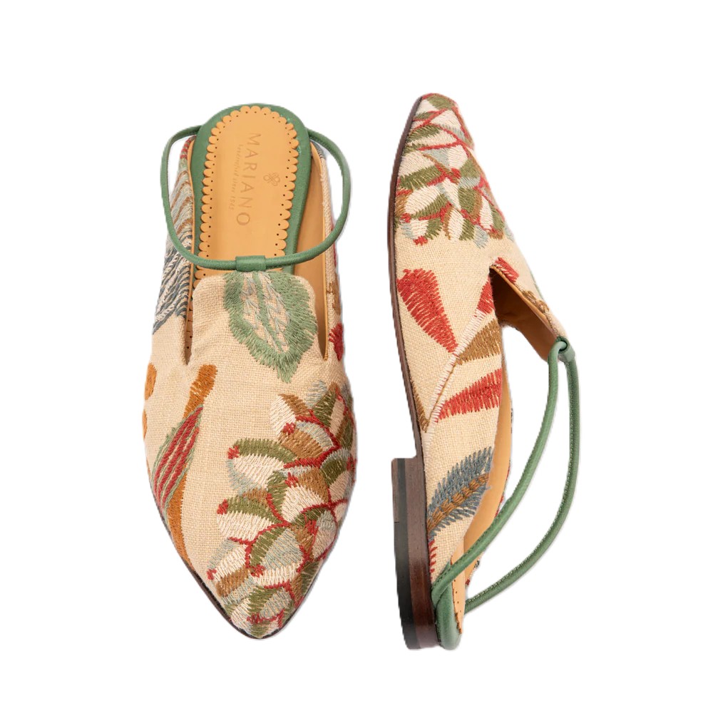 Multicolor Embroidered Mule 