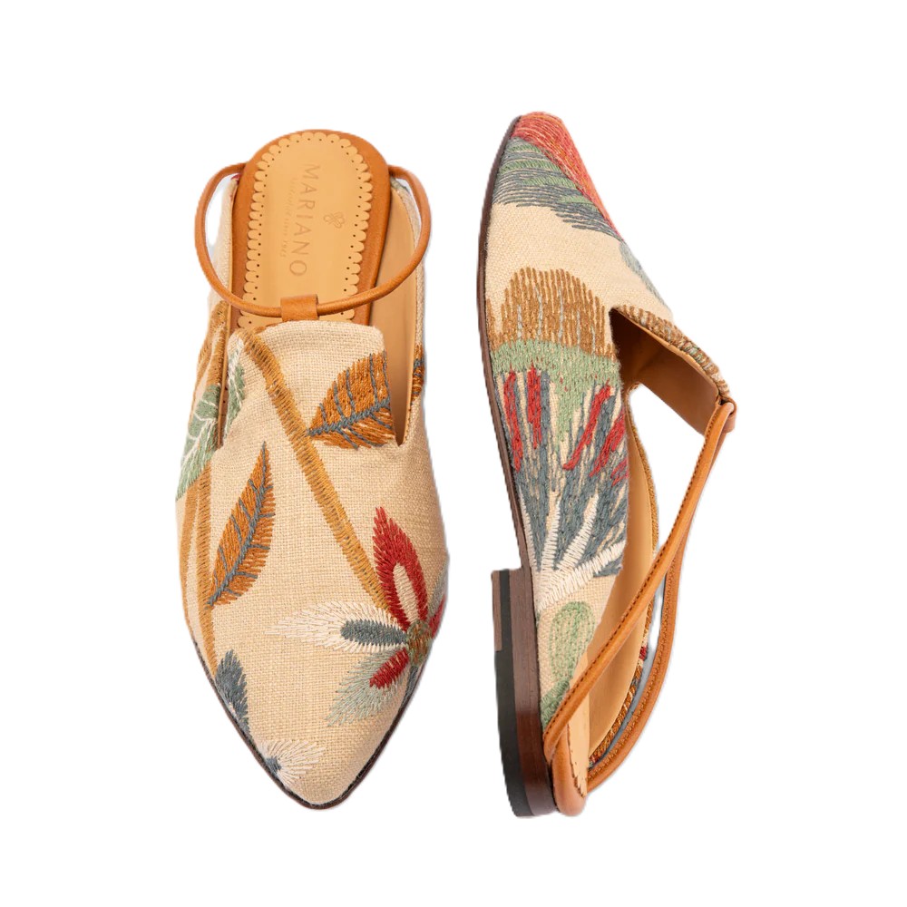 Multicolor Embroidered Mule  